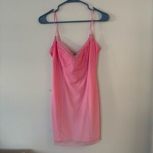 brand new! i am gia gianna cami dress pink ombré gradient lace trim mini dress💗